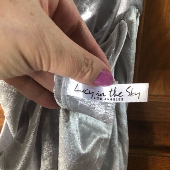 LUCY IN THE SKY Velvet Drape Mini Dress - XS - Picture 11 of 12